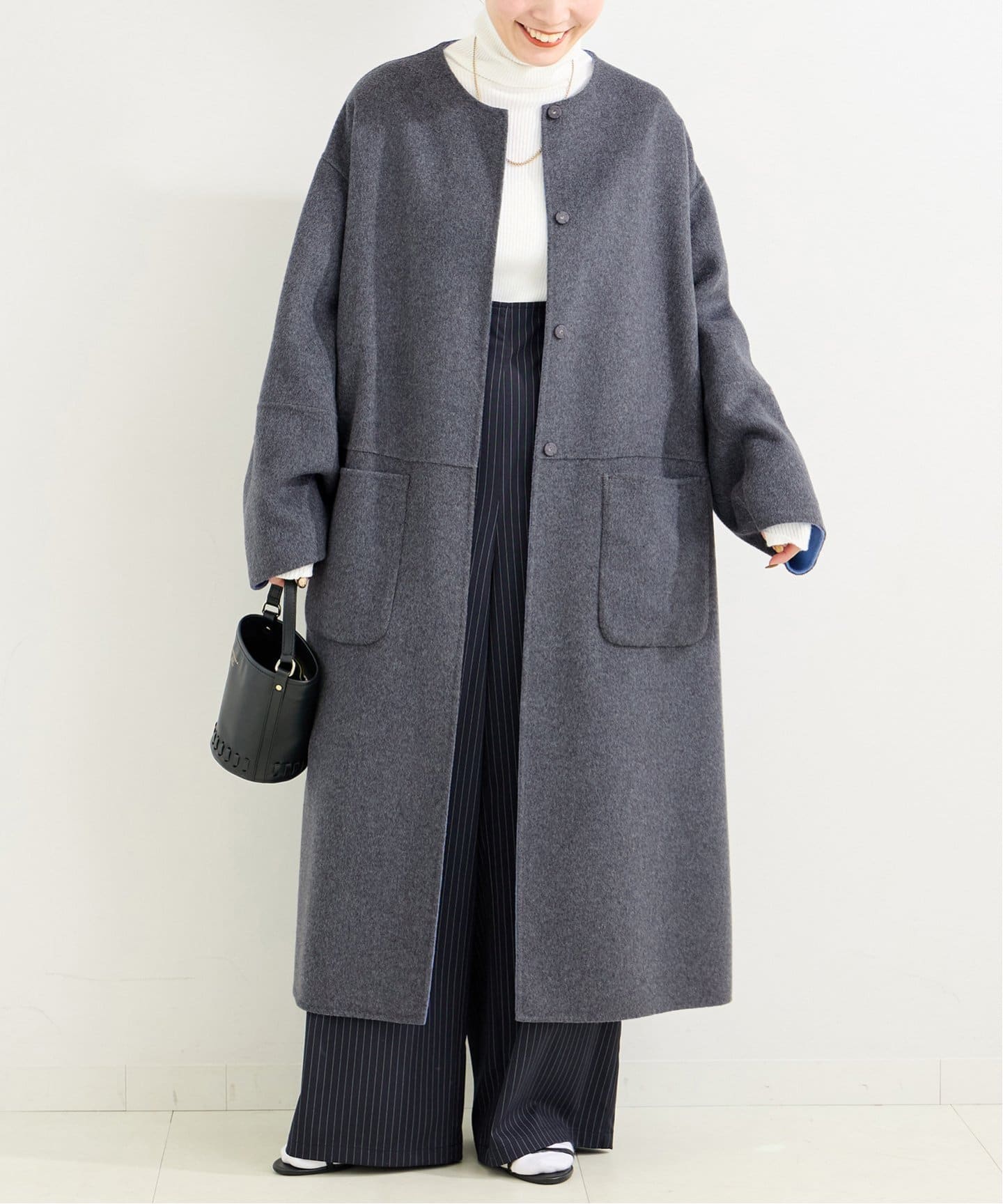 bluebleubleue リバーシブルコート S120ブレンドリバーシブルコート