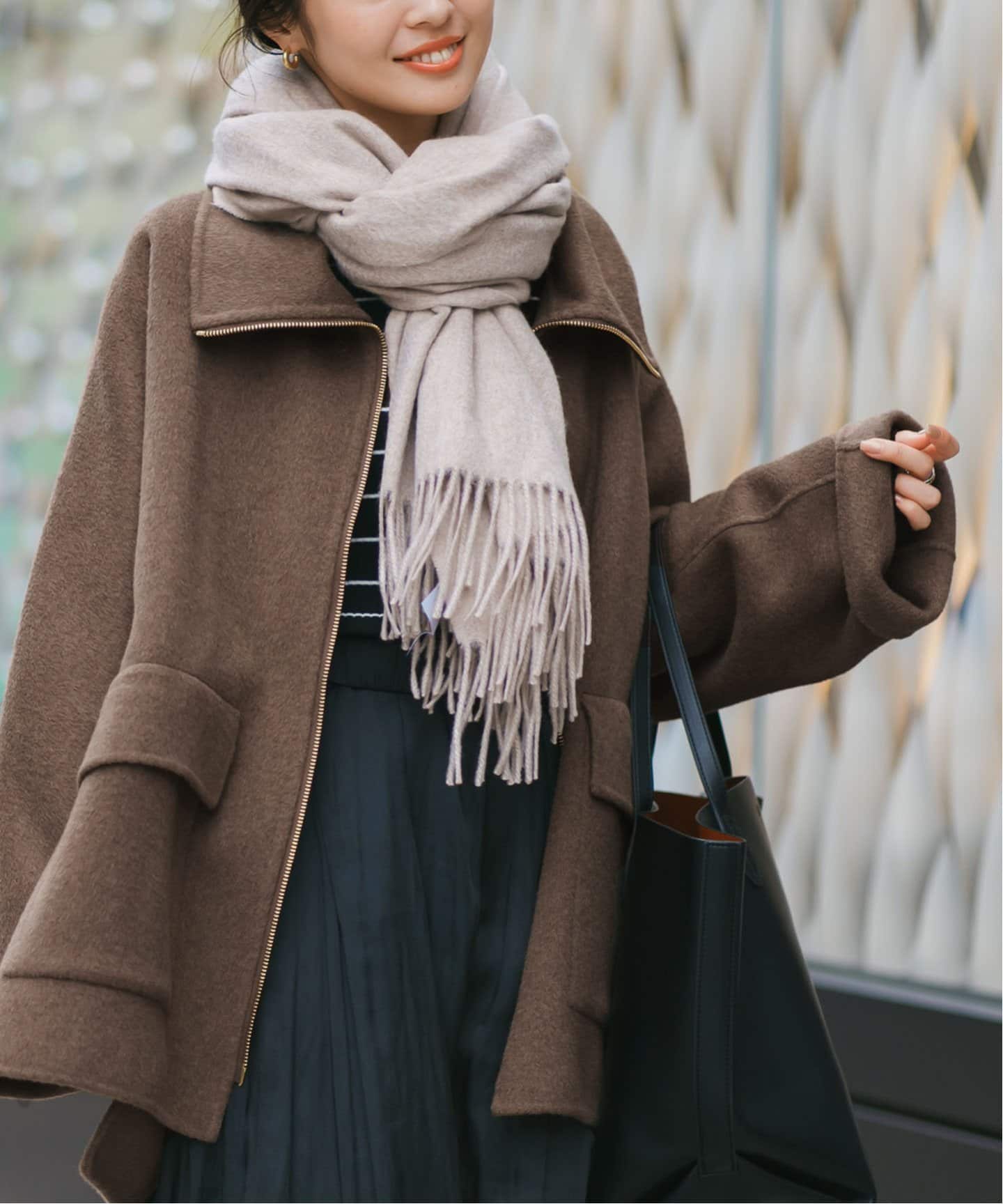 NOBLEノーブル MANTECOオーバーショートコート NOBLE MANTECOオーバー