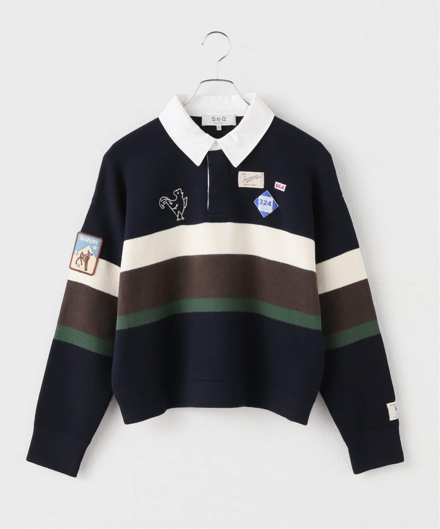 SEA NEW YORK/シー ニューヨーク KNIT RUGBY SHIRT AW25-013