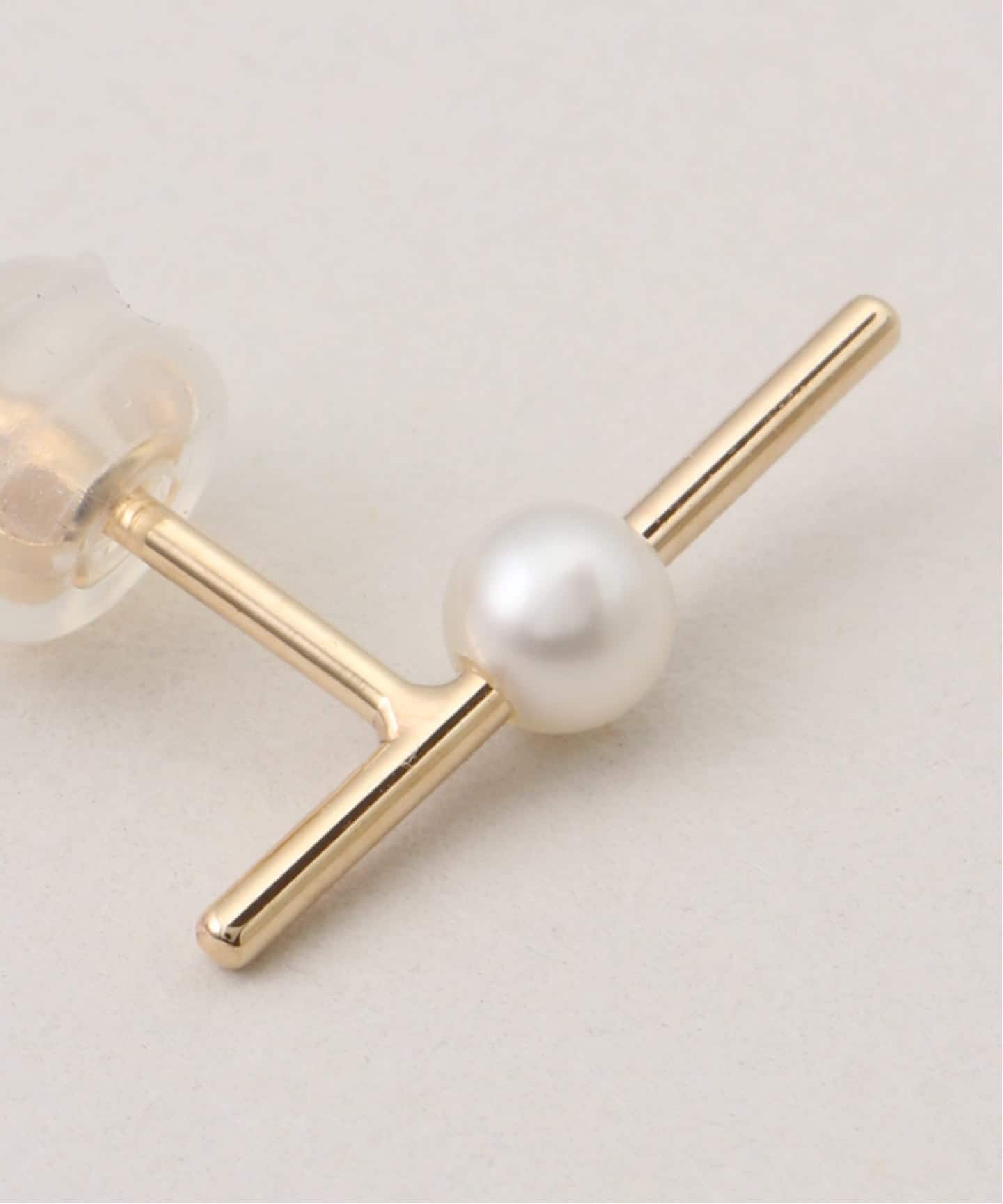 HIROTAKA/ヒロタカ】 Mosquito AkoyaPearl Bar Earring：ピアス（片耳