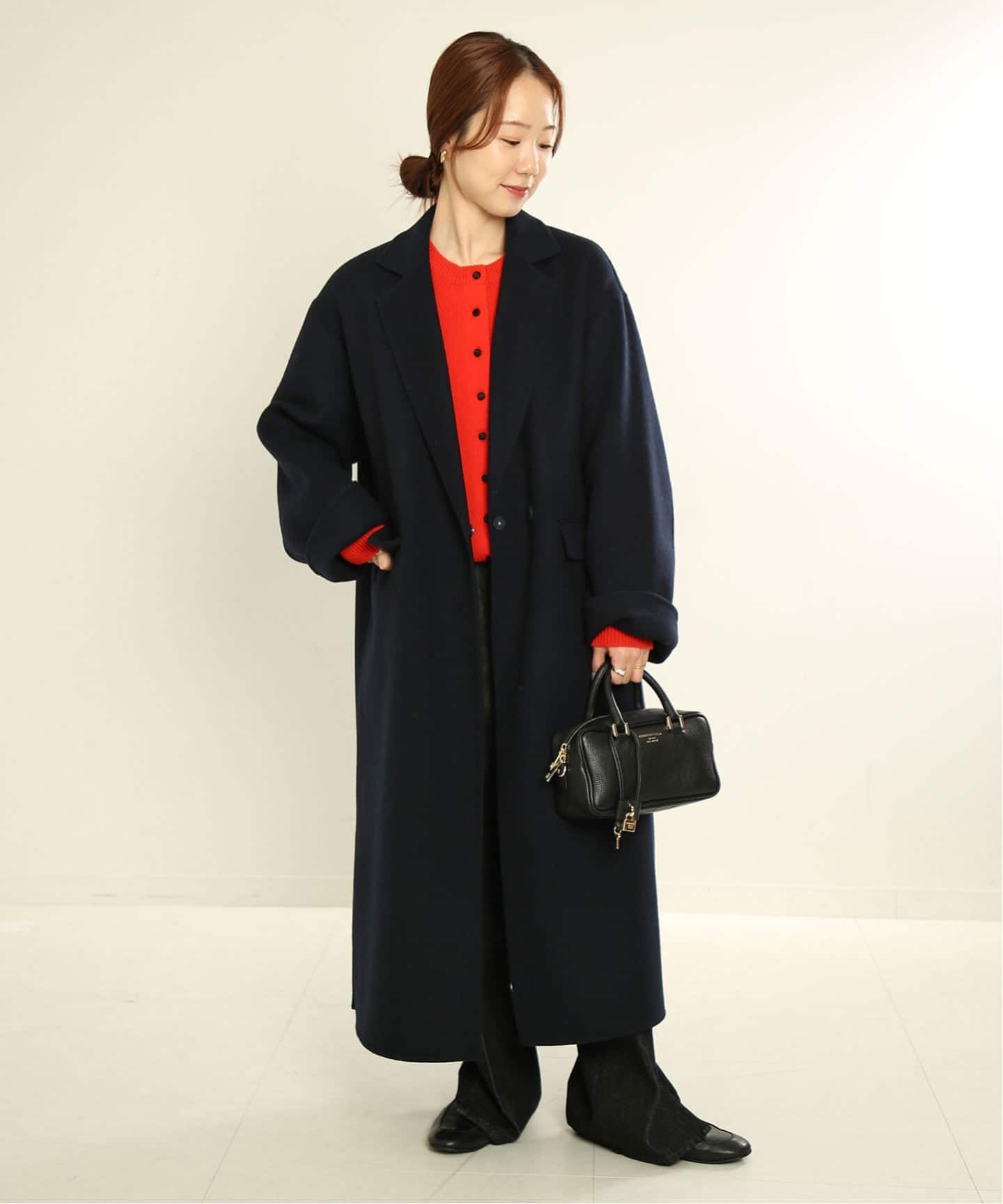 追加》souple woolダブルフェイスチェスターコート（チェスターコート