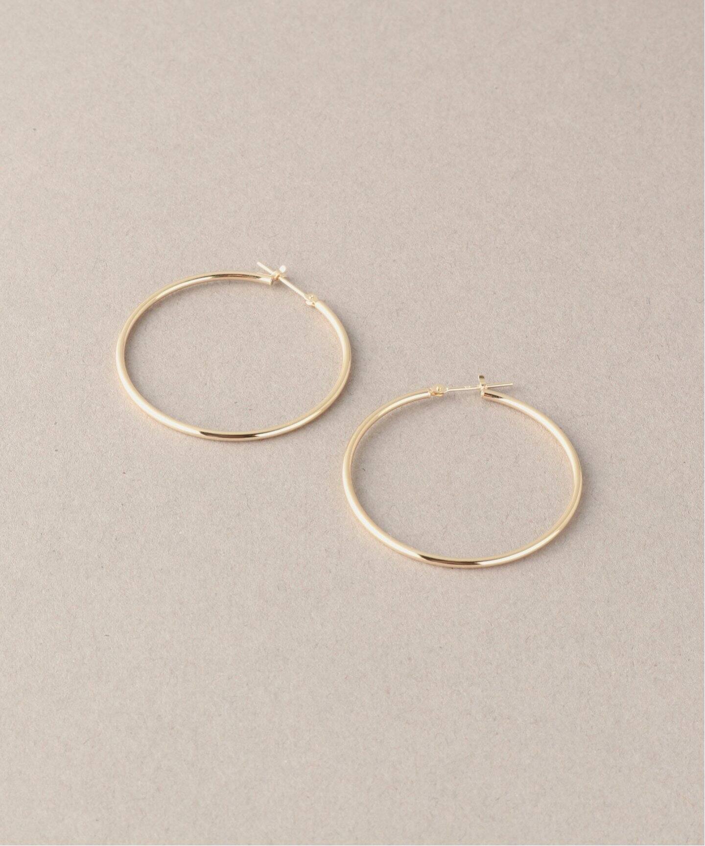 1.5パイプ3.5cmルーフピアス K10（両耳）（ピアス（両耳用））｜Lilas