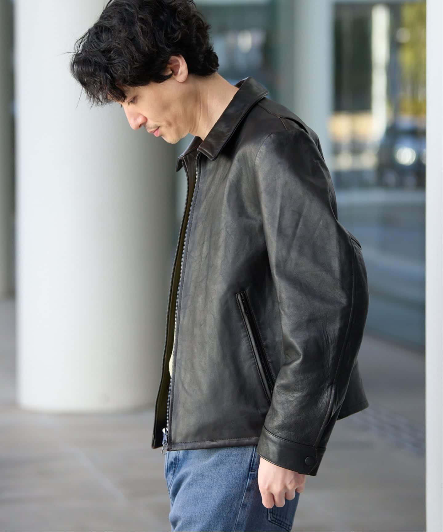 ラム アンティーク レザー ジャケット（レザージャケット）｜EDIFICE