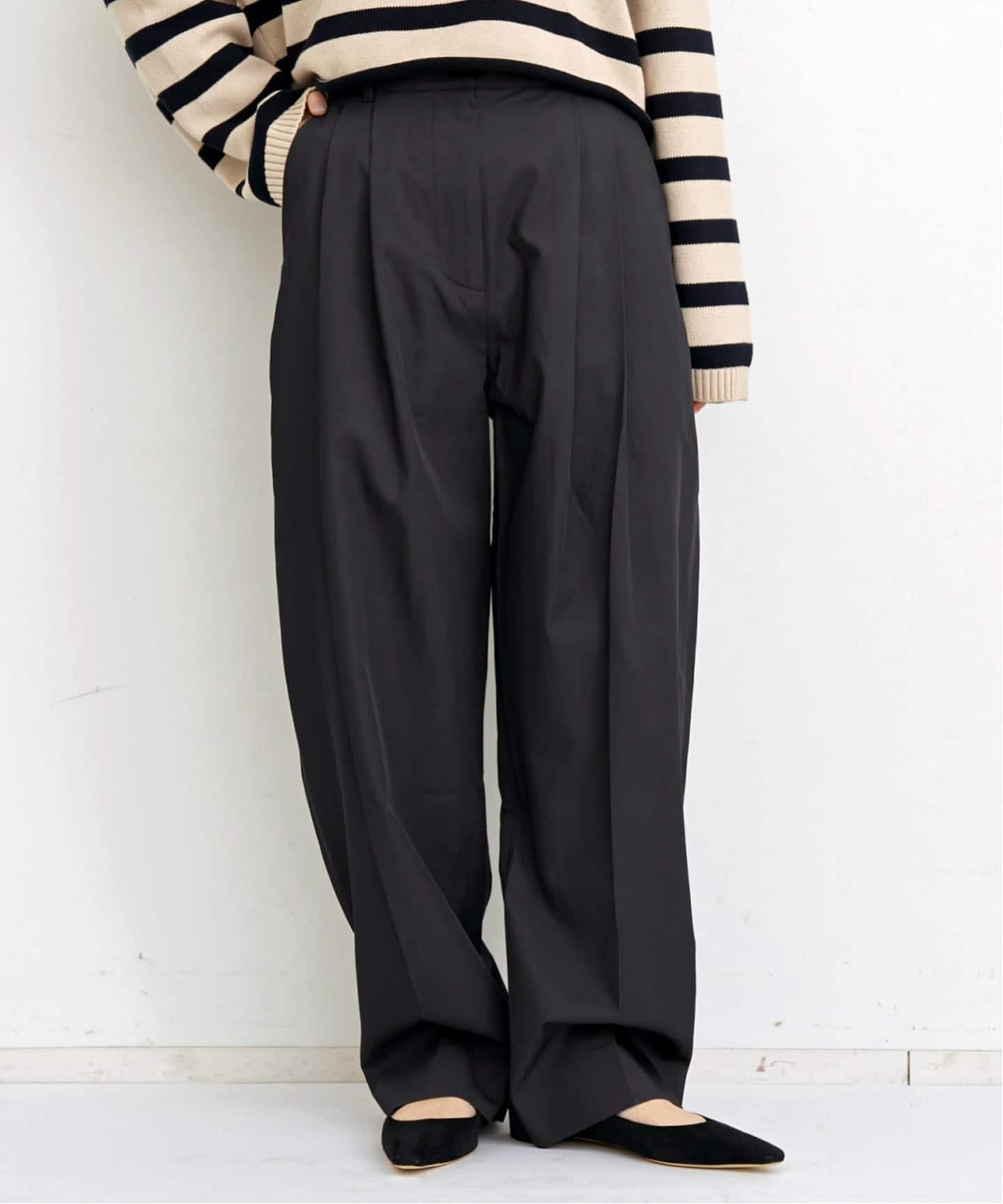 STUDIO NICHOLSON/スタジオ ニコルソン】 FRONT DOUBLE PLEAT PANT