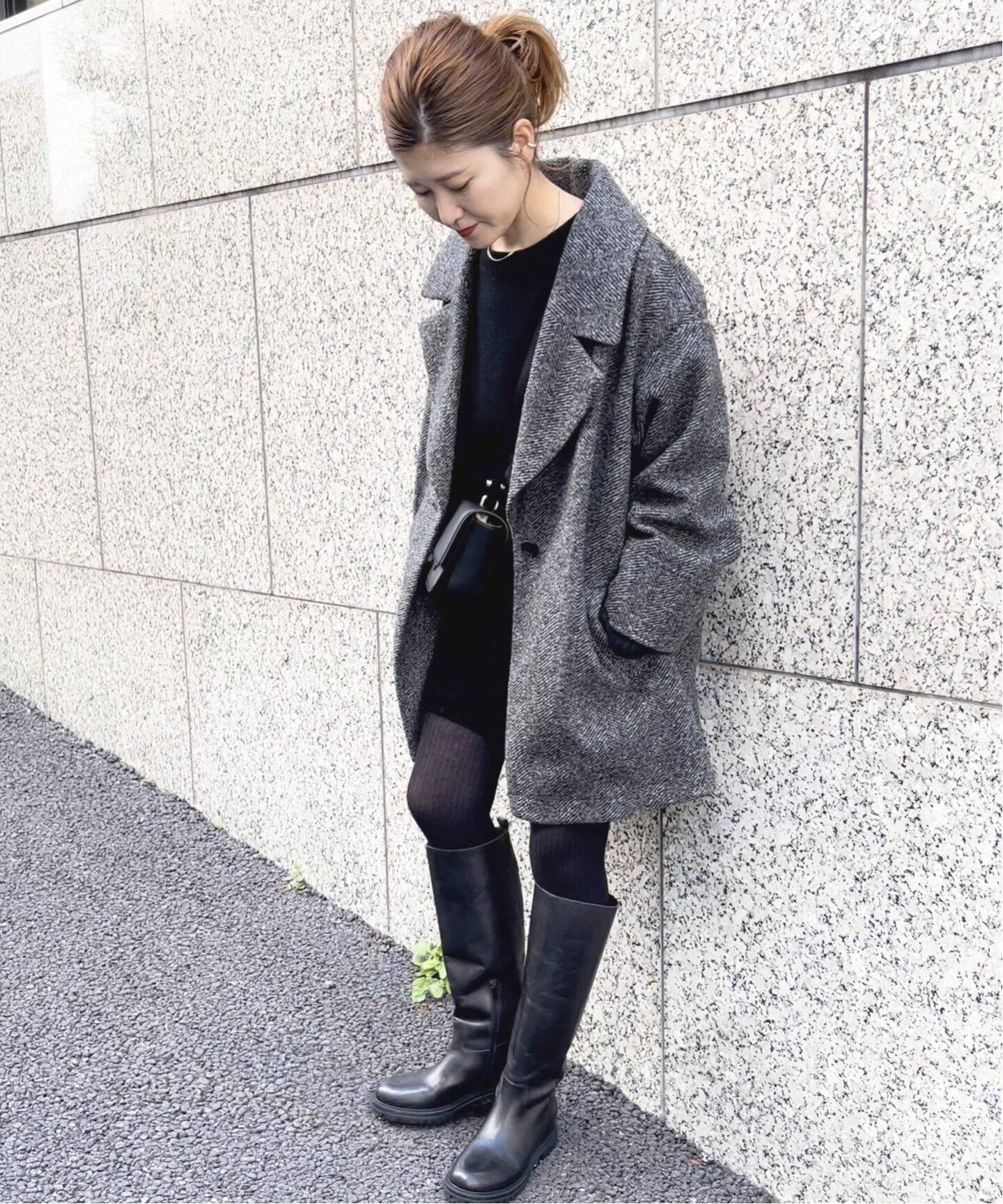 Spick & Span☆ Wスライバーヘリンボーンコート☆36