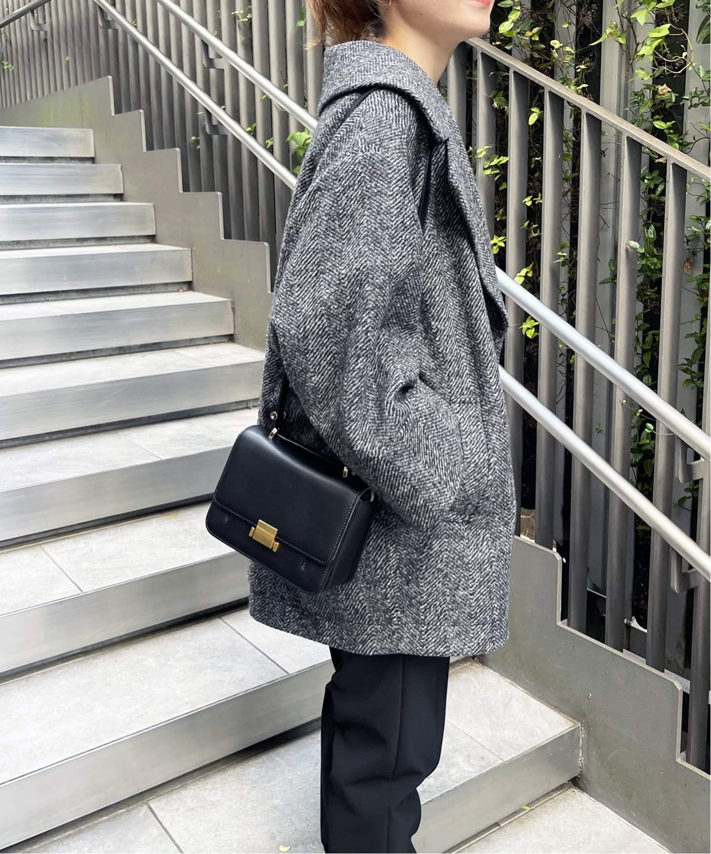 Spick & Span☆ Wスライバーヘリンボーンコート☆36