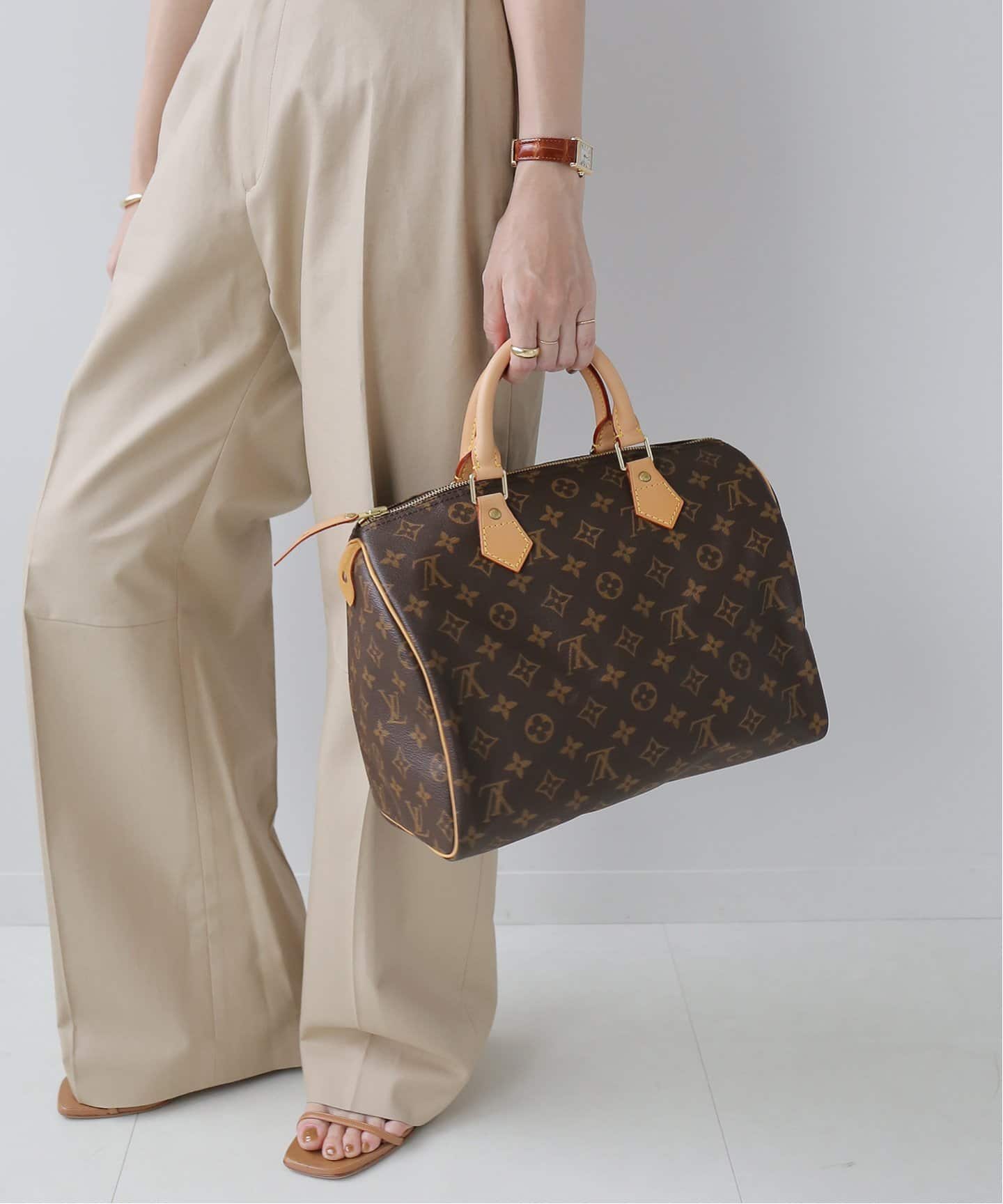 LOUIS VUITTON ボストンバッグ ブラックファブリック素材