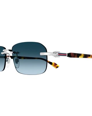 Gucci 125th St Rectangle Sunglasses, 56mm | Bloomingdale's