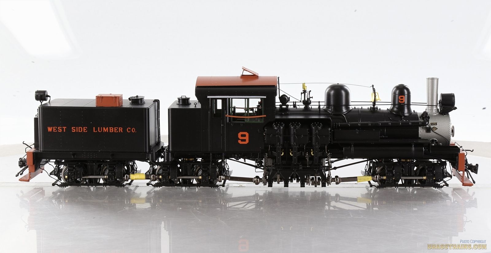 On3 Brass Model - PSC 17253-1 Westside Lumber Co. #9 Shay