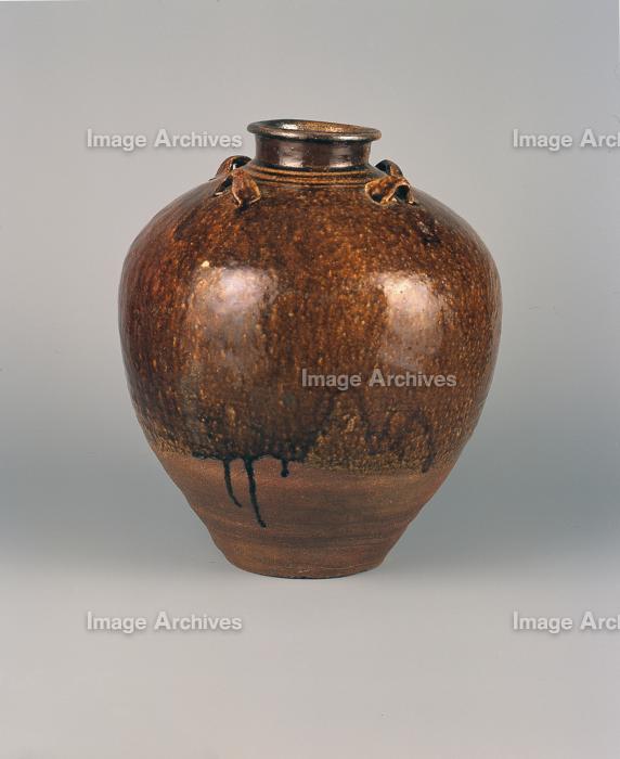 呂宋壺 黒釉四耳壺 大壺 高さ35cm 南安 ルソン 渡来 東南アジア美術 呂