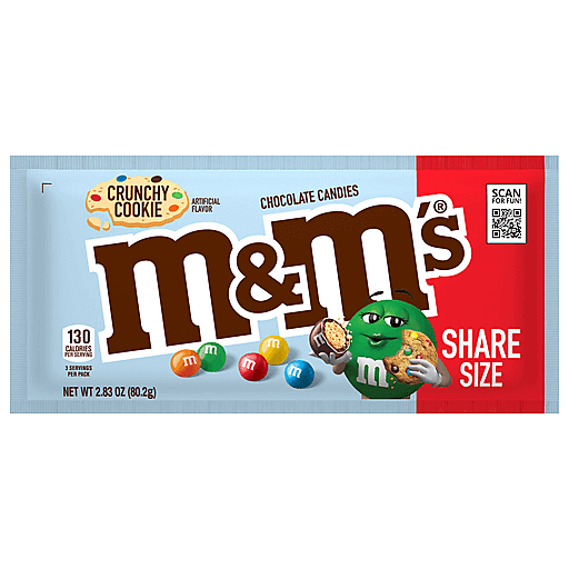 M&M's Chocolate Candies, Crunchy Cookie, Share Size 2.83 oz | Shop
