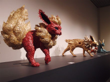 ポケモンの技「つららおとし」をテーマにしたガラスでできた「新實広記