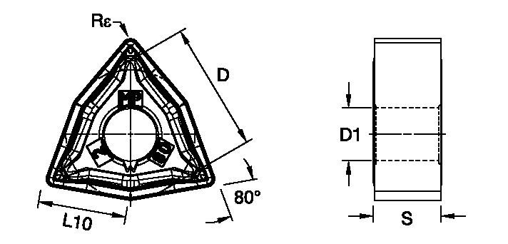 Kenloc™ WNMG080408MP ISO/ANSI Turning Insert 7089557 - Kennametal