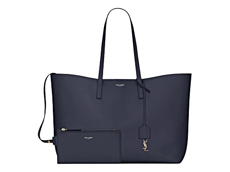 Yves Saint Laurent East-West Shopping Tote in Navy - 15S22C | JTV