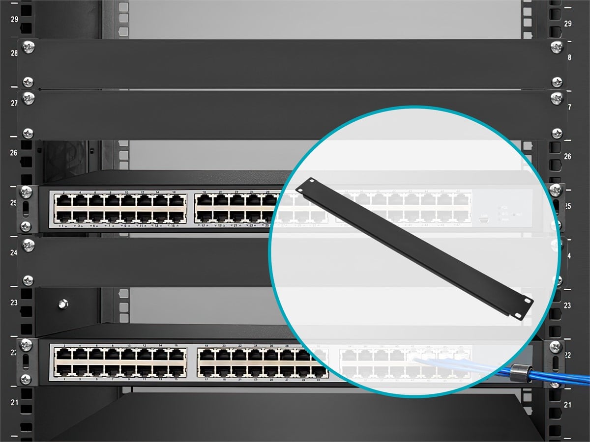 Monoprice 1U (19 x 1.75 in) Blank Panel - Monoprice.com