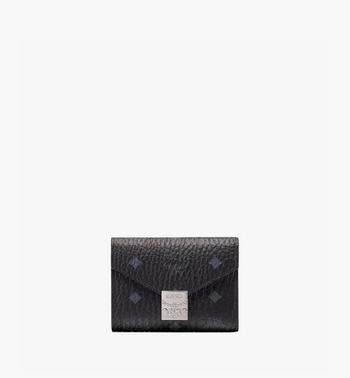 Small Tracy Trifold Wallet in Visetos Black | MCM ®US