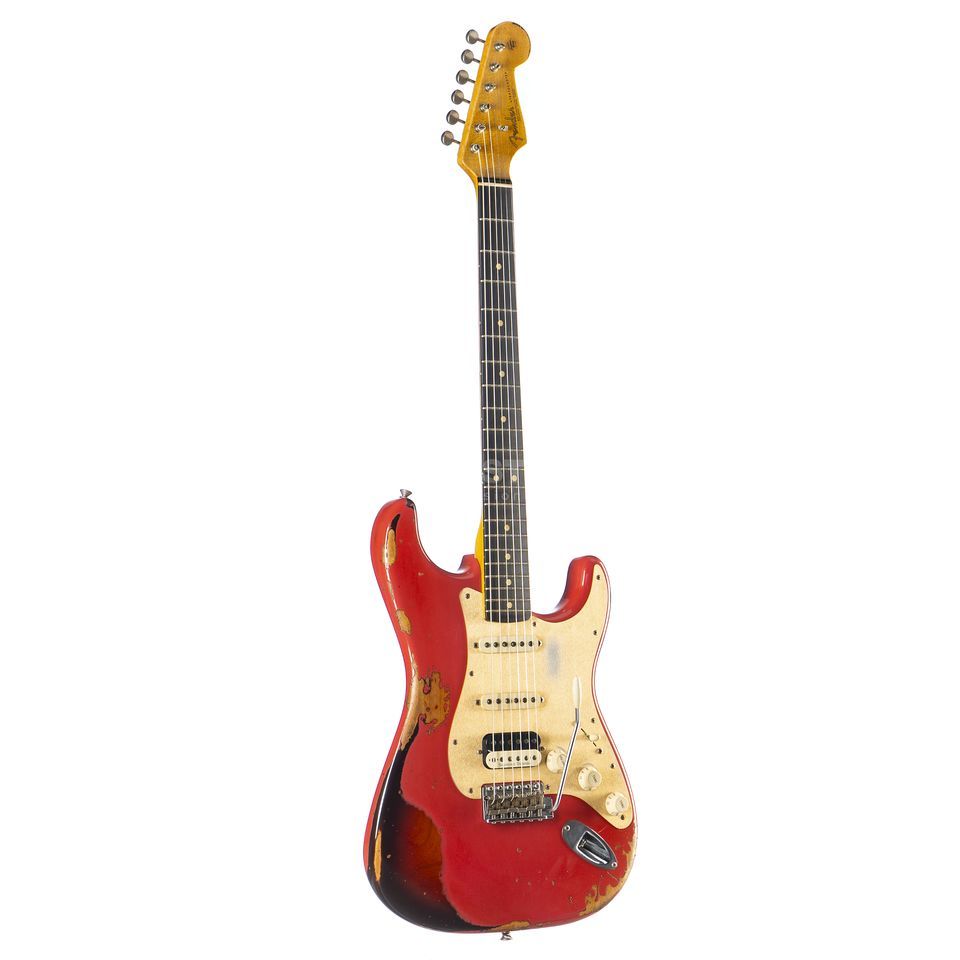 Fender '63 Heavy Relic Stratocaster HSS Fiesta Red over 3-Color