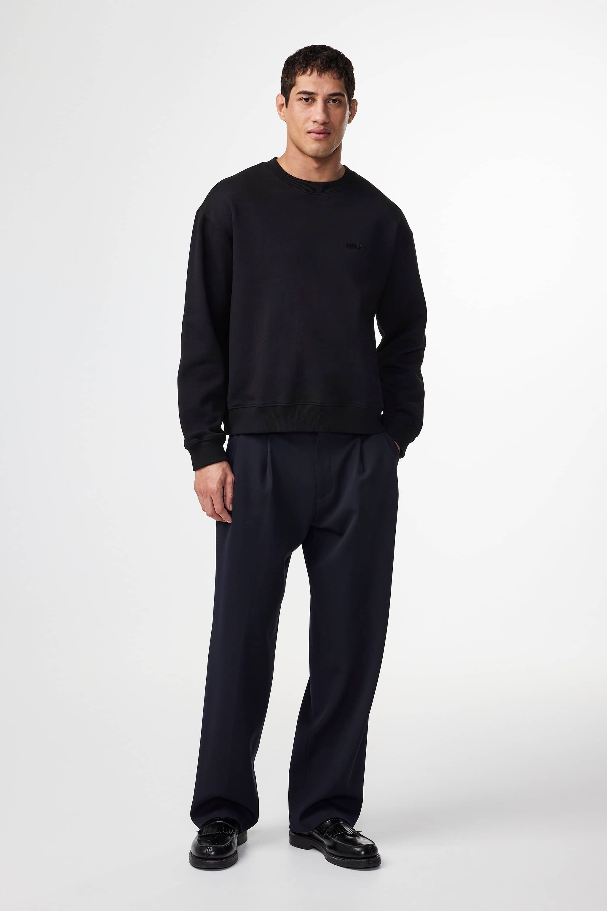 David 3014 men's sweatshirt - Black - Buy online at NN.07®