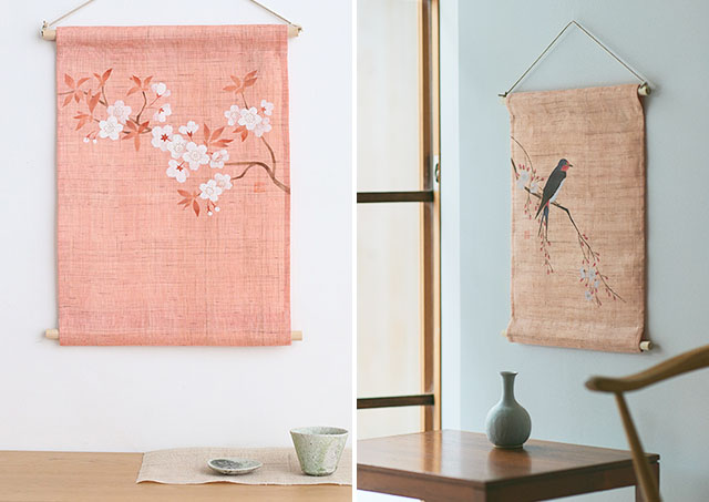 中川政七商店＊タピストリー＊暖簾＊月＊三日月・半月・満月*3枚