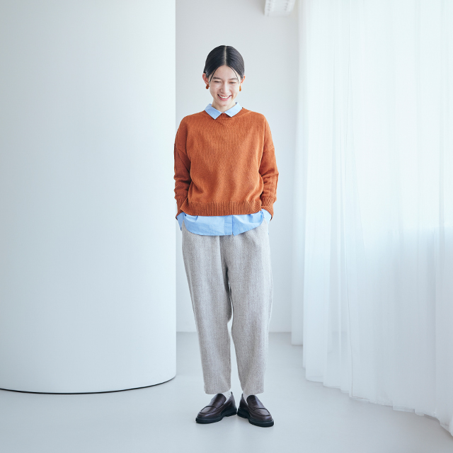 麻とウールツイード テーパードパンツ｜衣料品｜中川政七商店 公式サイト