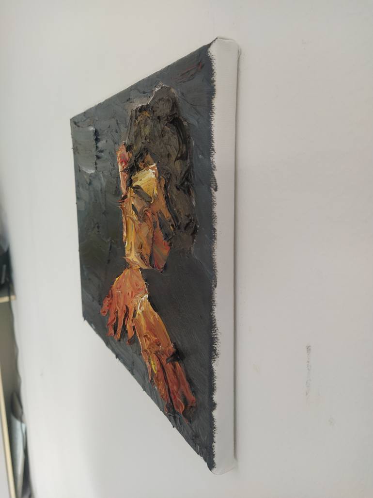 Sad and tired Painting by Prisac Nicolae | Saatchi Art