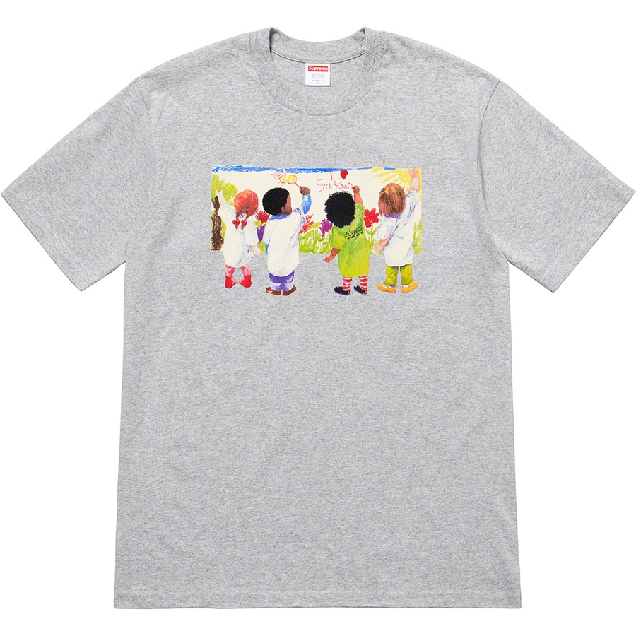 Supreme Kids Tee Heather Grey Green S/S 19 | eBay