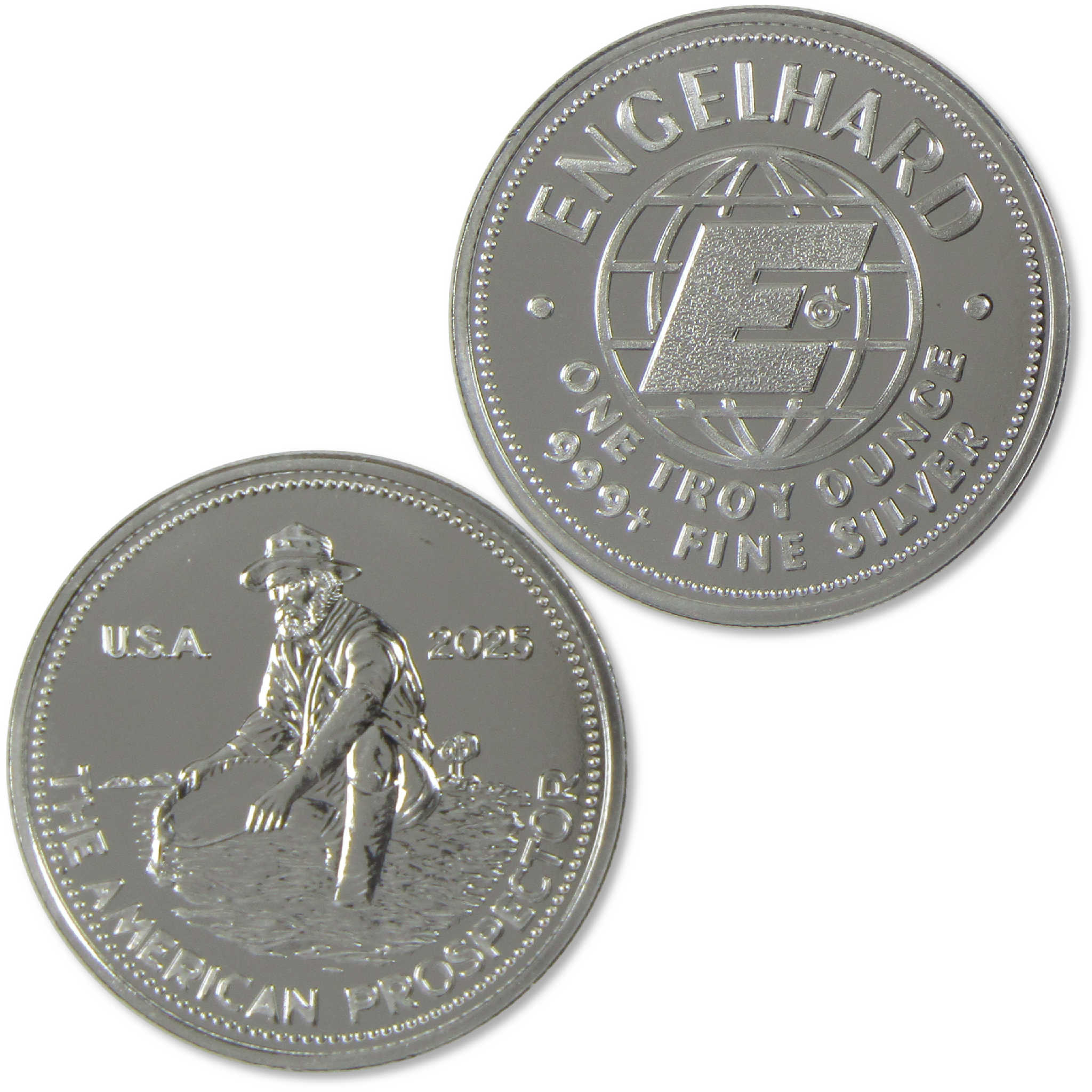 2025 Engelhard American Prospector 1 oz .999 Silver Round SKU