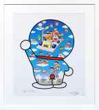 村上隆「のび太とドラえもんがお花の中にいます」シルクスクリーン