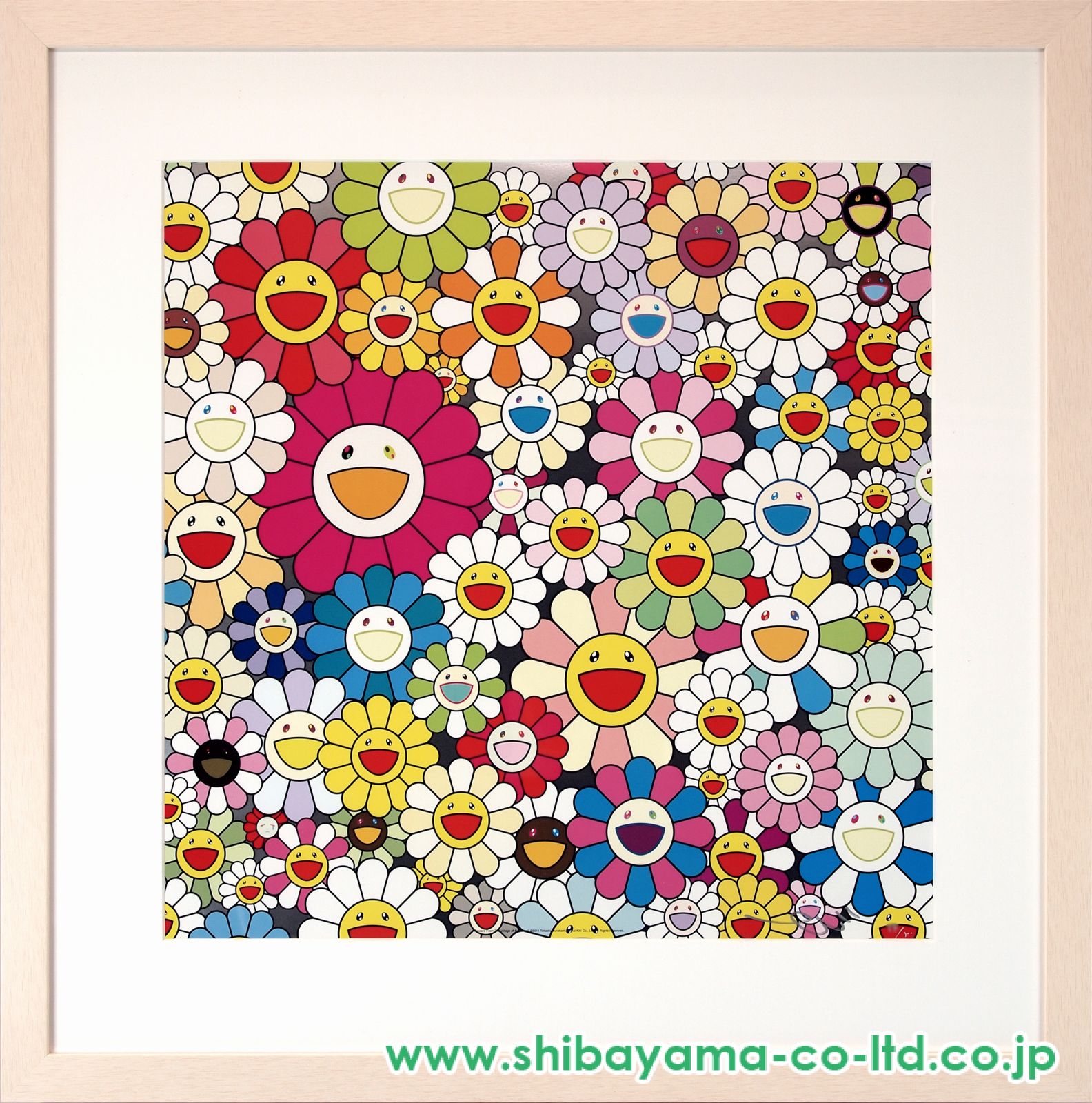 村上隆「ぽんこたんの花」オフセット・リトグラフ :: 絵画買取・販売