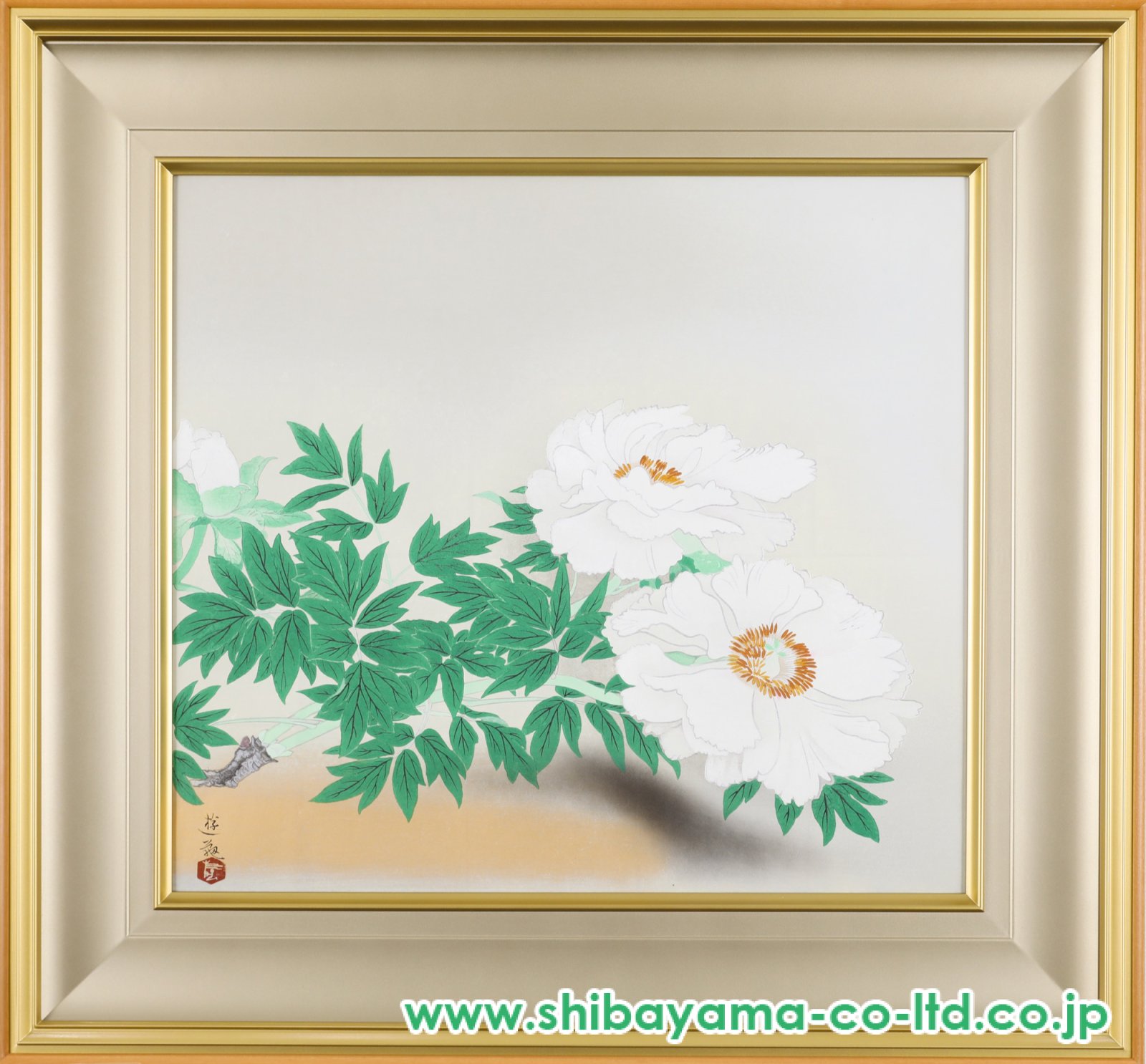 小倉遊亀「つぼみ」木版画刷り込みサイン・作品証明シール有り 小倉