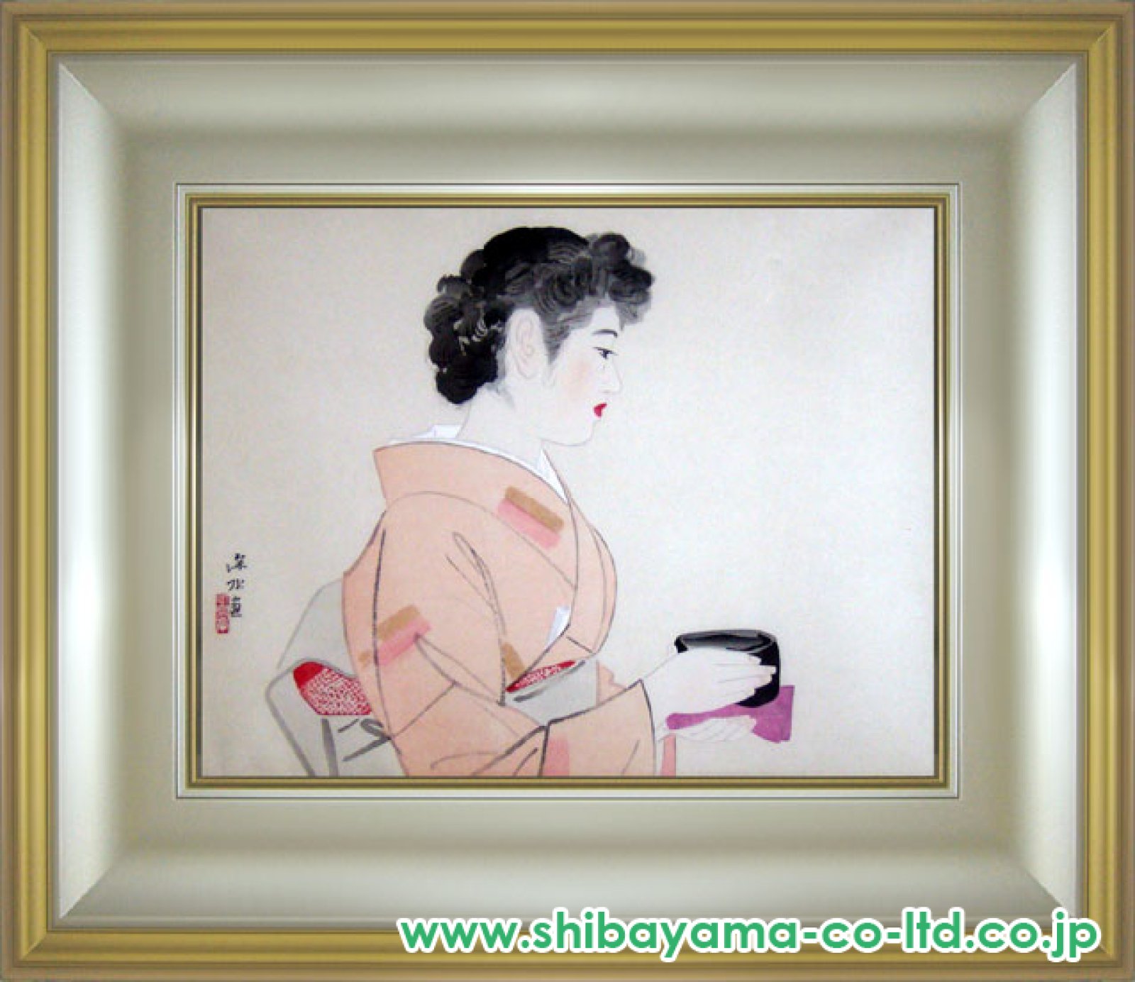 ぶ*け様 （限定値下）伊東深水『かんざし』芸艸堂鑑賞木版版画昭和57