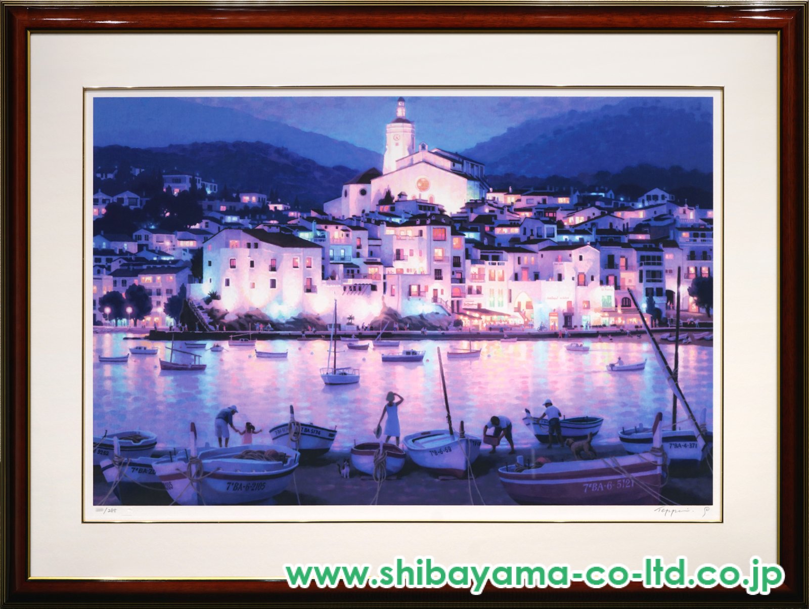 takeさま専用】 港の風景画 笹倉鉄平 Wakako チェリー 版画 takeさま