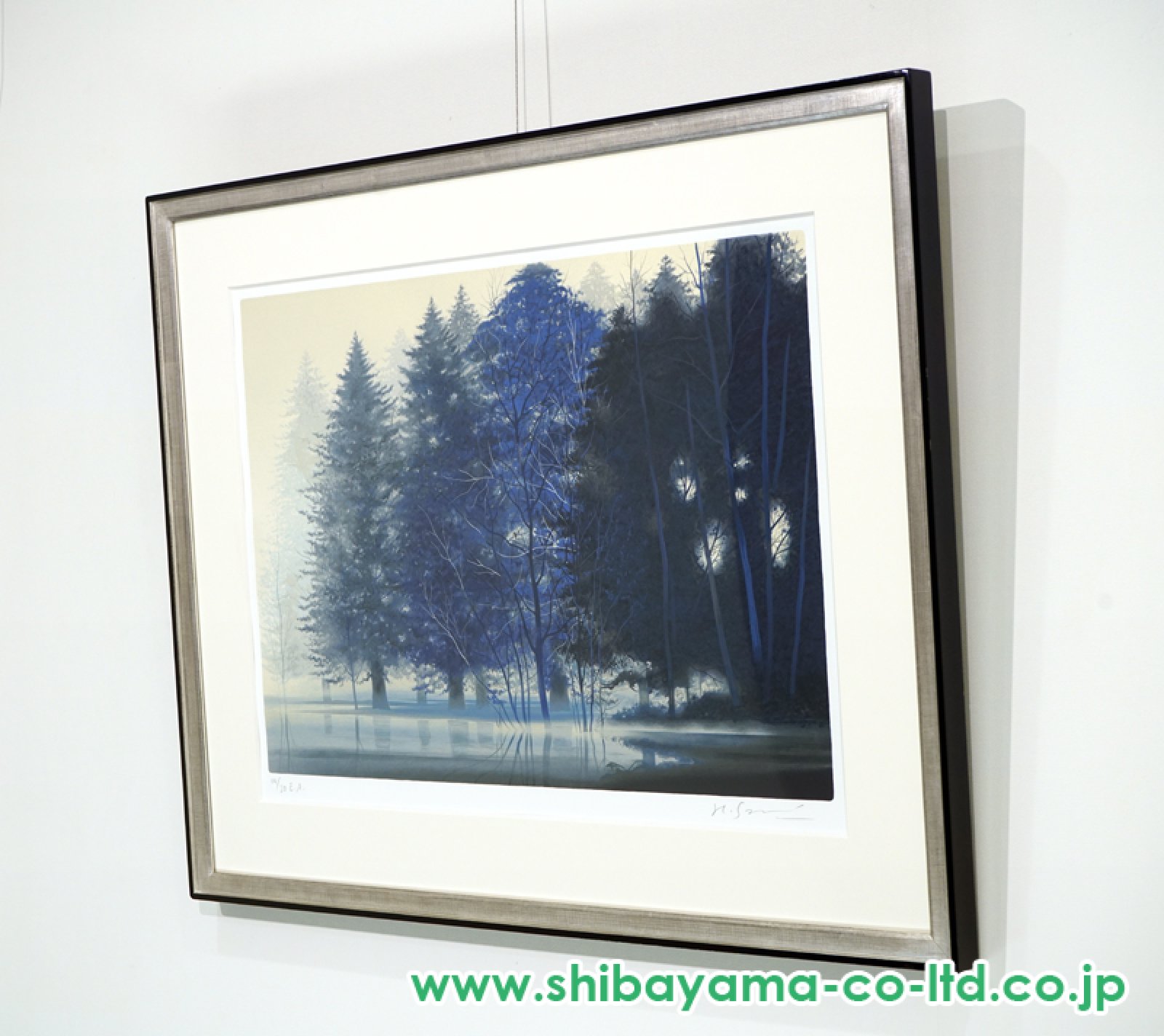 千住博「水の森」シルクスクリーン :: 絵画買取・販売 - シバヤマ