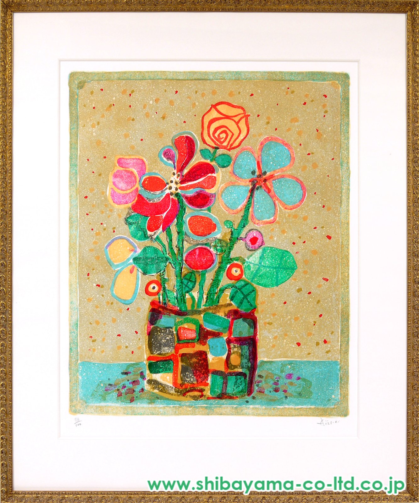 真作版画 ジル・ゴリチ リトグラフ アトリエの風景 名品 Q187 公式