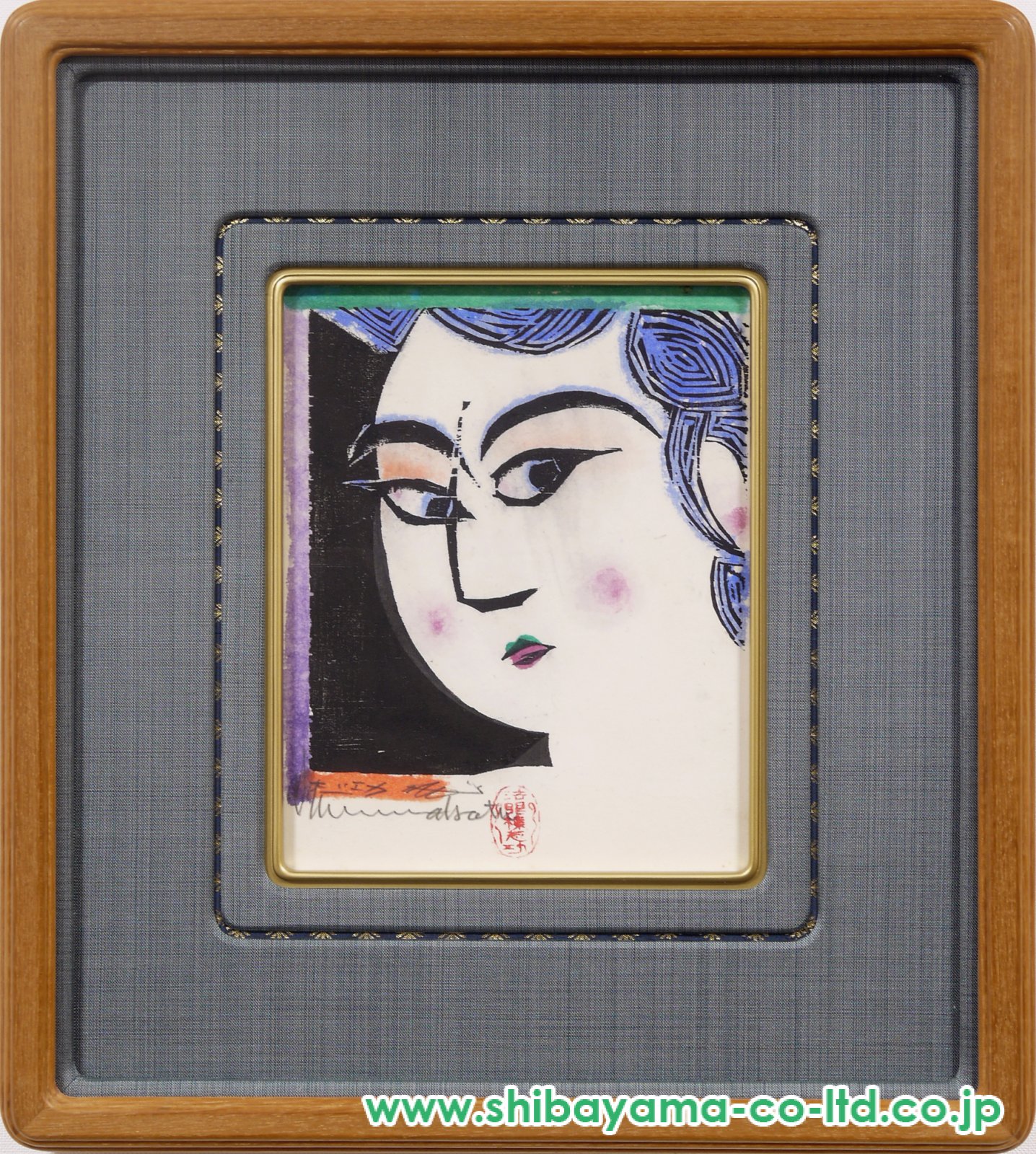 棟方志功「大顔の柵」板画 :: 絵画買取・販売 - シバヤマ