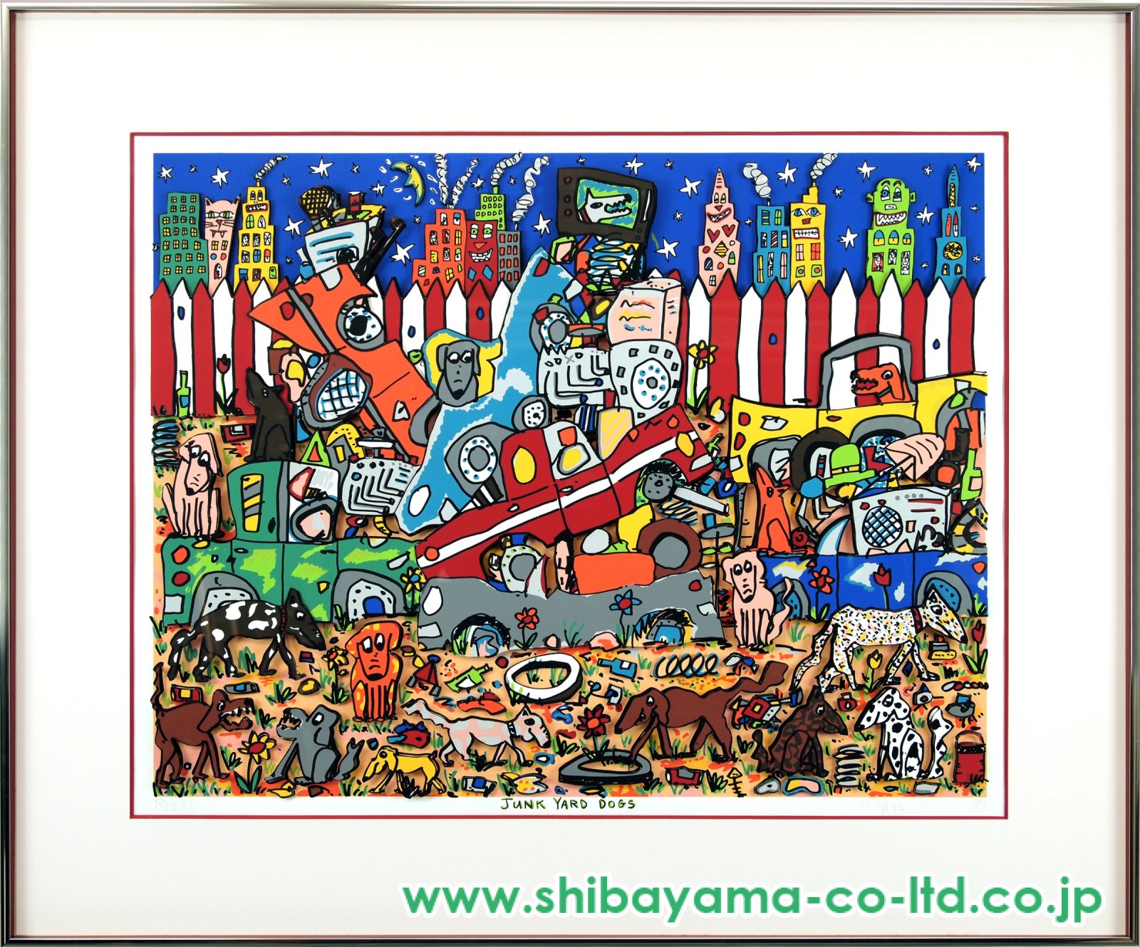 James Rizzi Hound dog 169/350 1990年作 James Rizzi Hound dog 169