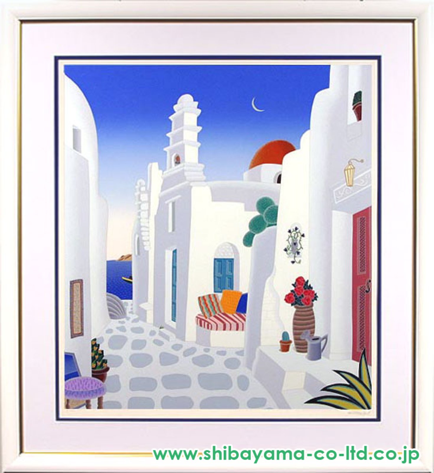 トーマス・マックナイト「Aegean Suiteより『エーゲ海の教会』」シルク