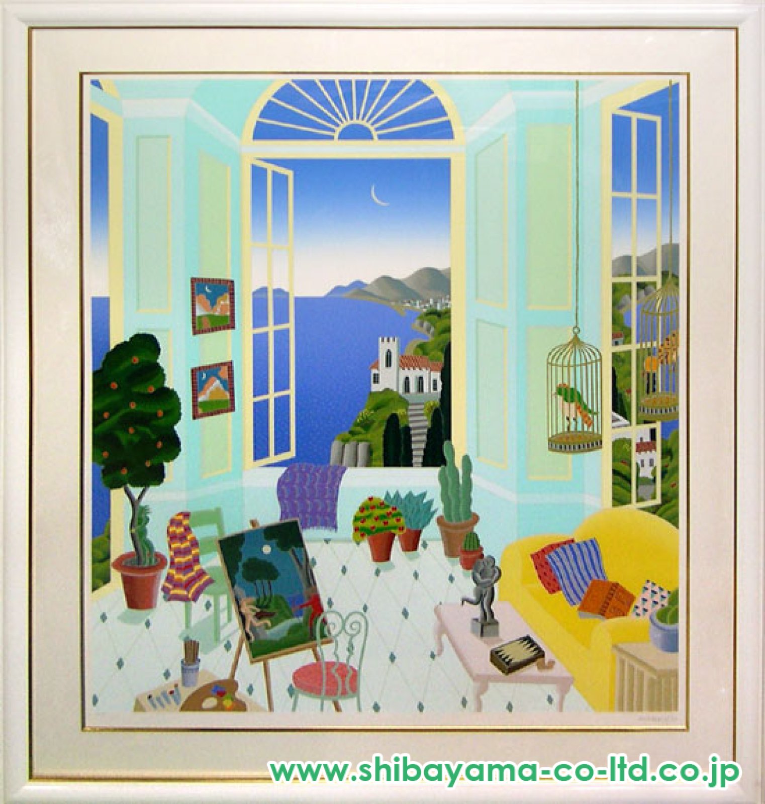 真作】絵画 山下朝弘 油彩SM 田舎家 農村風景 写実風景 里山風景 X101