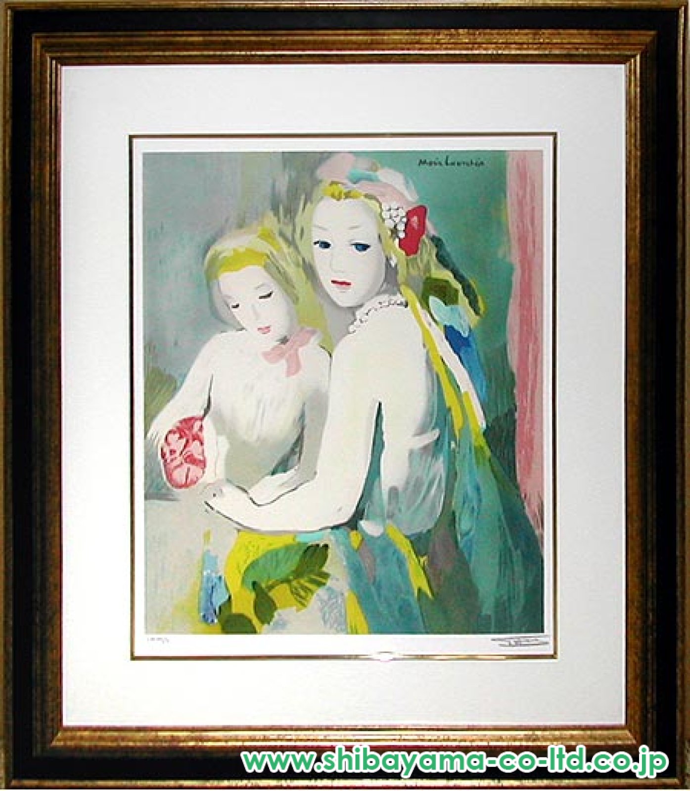 ◉真作正規◉マリー・ローランサン◉銀座フジヰ画廊◉舞台稽古◉大判