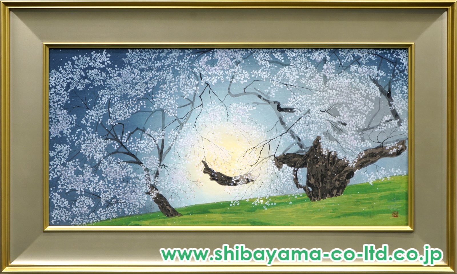 中島千波「臥龍櫻爛漫(2)」木版画 :: 絵画買取・販売 - シバヤマ