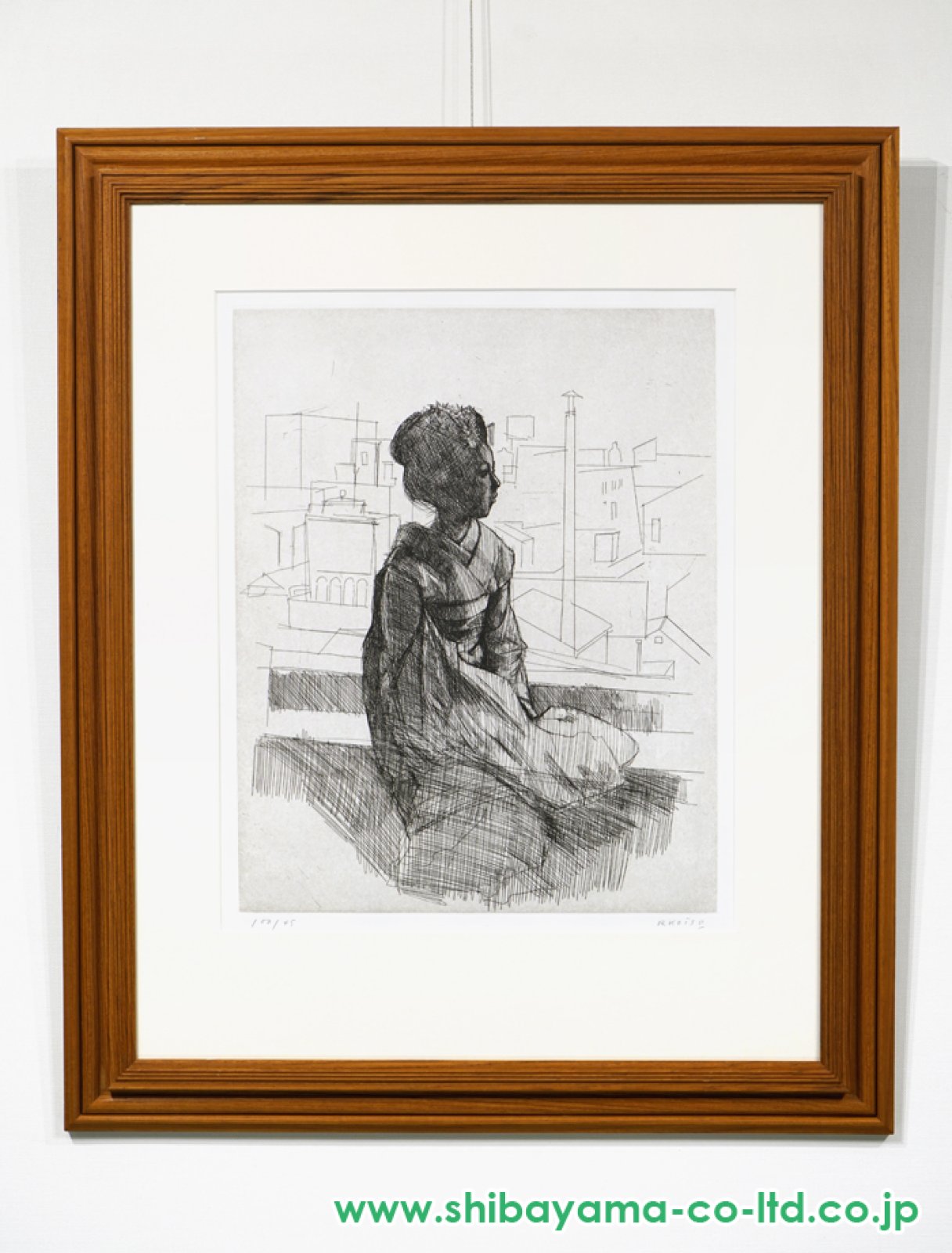 小磯良平「舞妓」銅版画 :: 絵画買取・販売 - シバヤマ