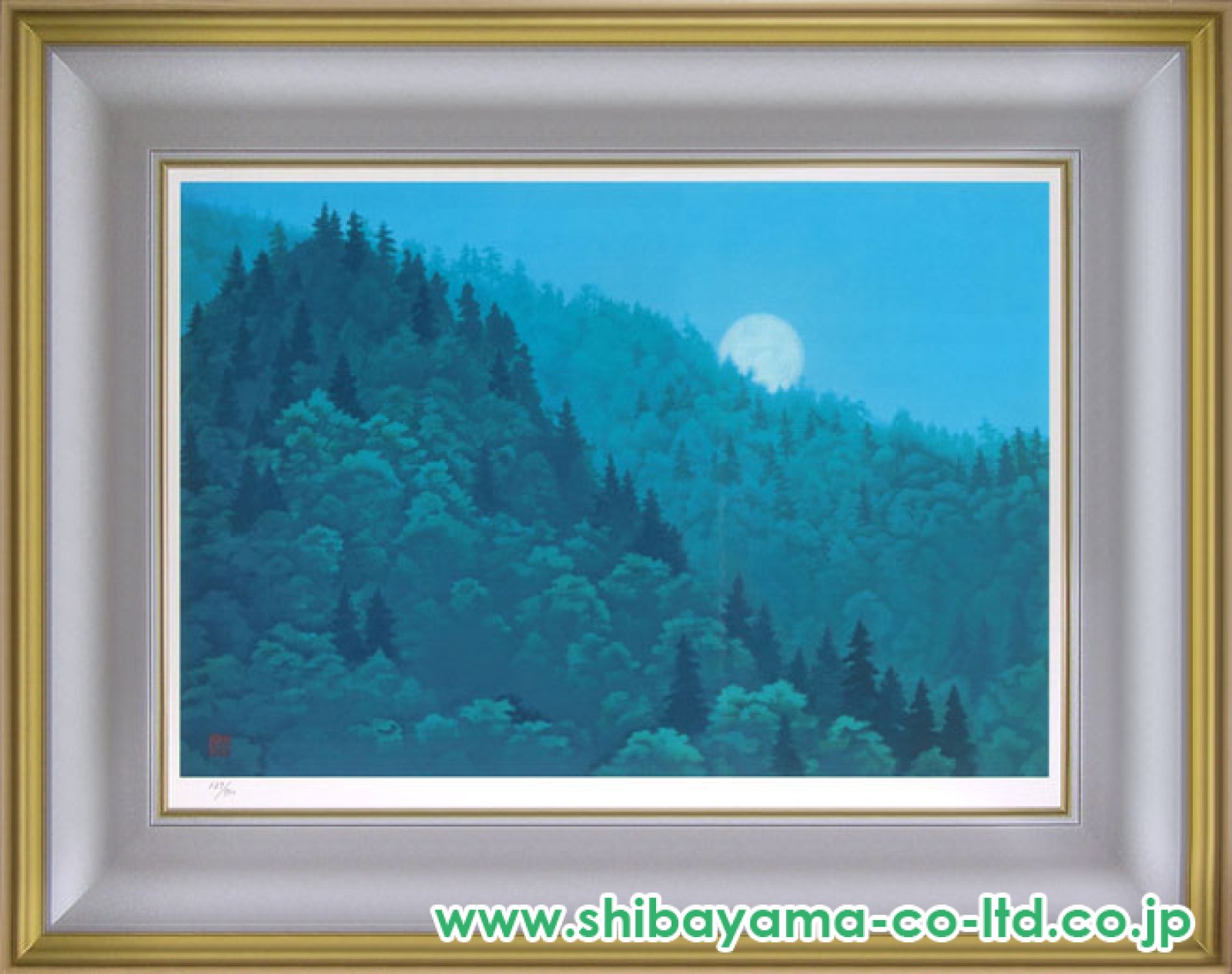 東山魁夷 「千燈会」 リトグラフ 落款・エンボス印・エディション有り