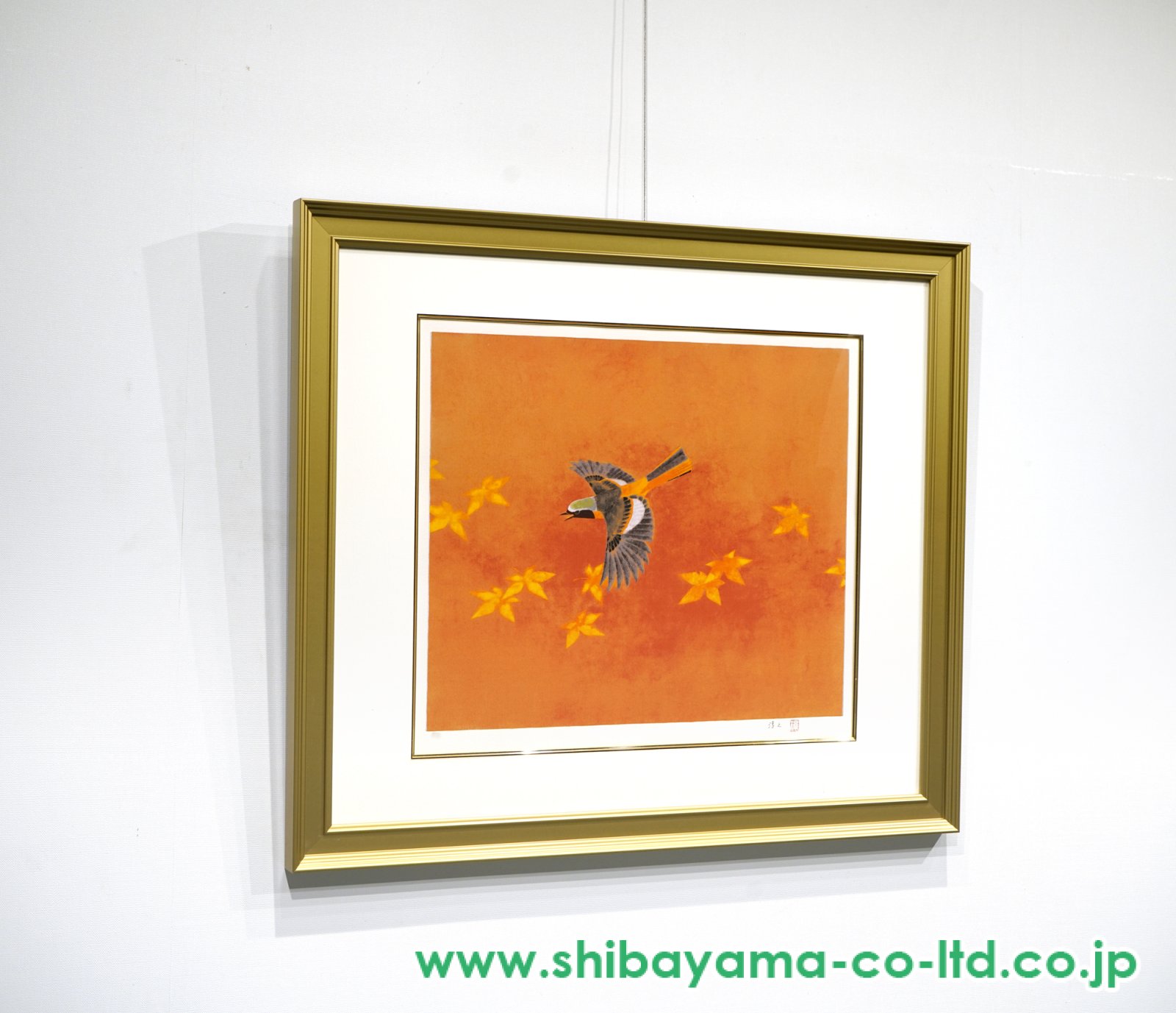 上村淳之「白孔雀」シルクスクリーン 直筆サイン・落款・エディション