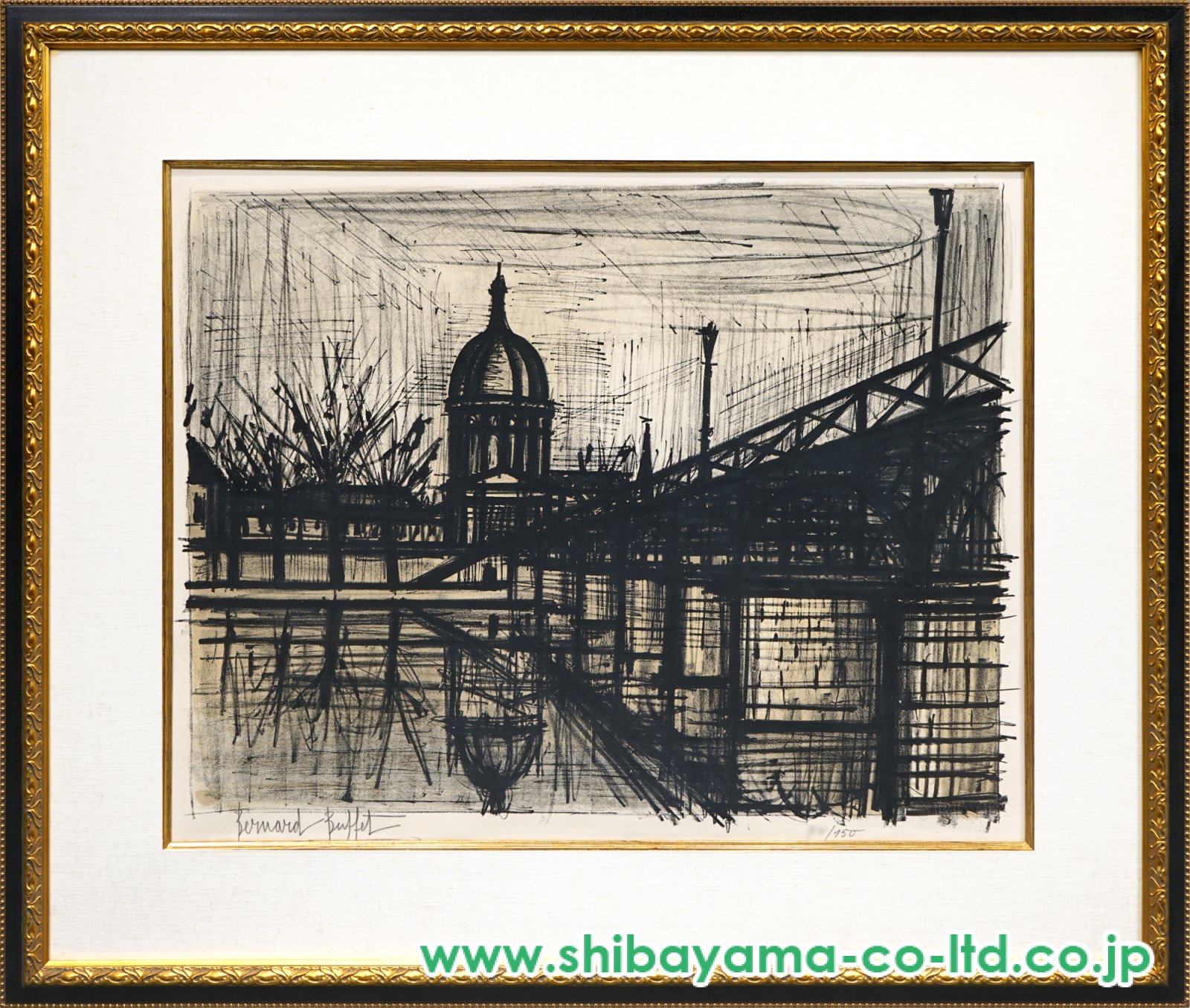 ベルナール ビュッフェ 絵画 トランプの城 43/150 直筆サイン入り