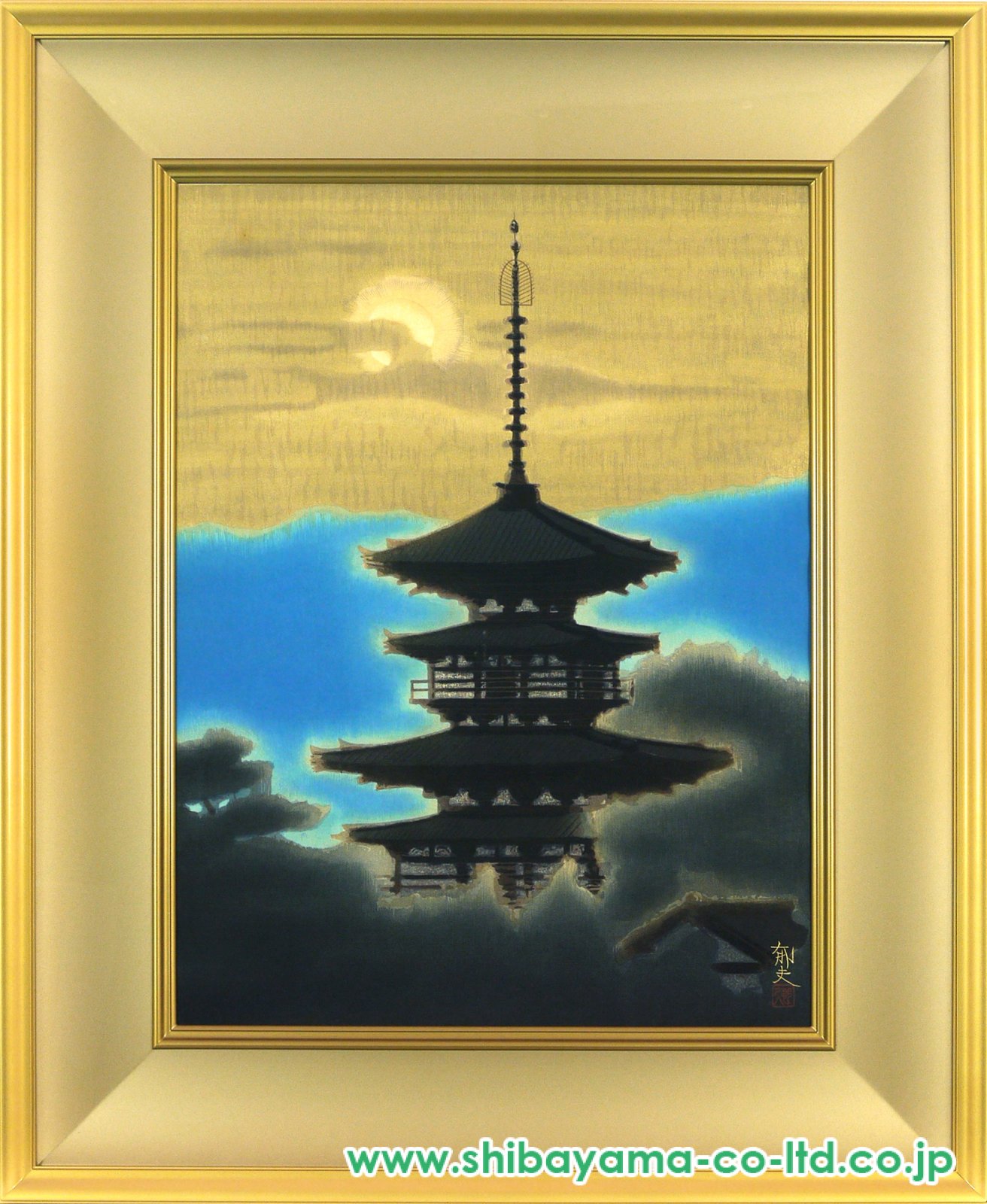 平山郁夫 「 秋の塔 」 散華 木版画中古 : 内田画廊