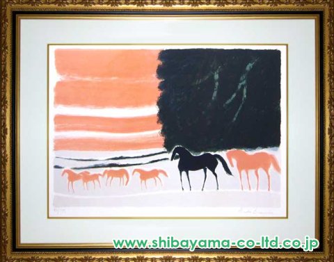 真作】版画 アルフレッド・デフォセ リトグラフ ドービルの競馬場 X11