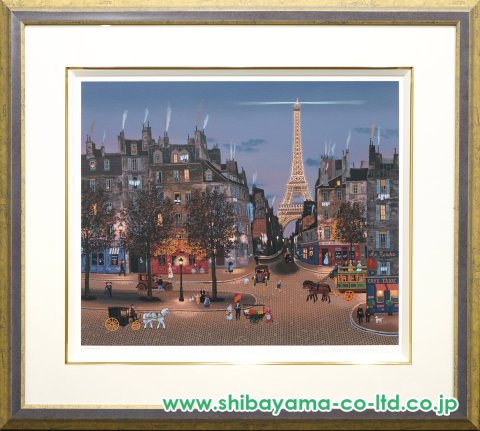 ミッシェル・ドラクロワエッフェル塔の灯り シルクスクリーン