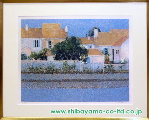 アンドレ・ブーリエ「水辺の家」リトグラフ :: 絵画買取・販売 - シバヤマ