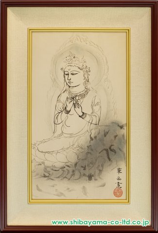 村上華岳「観世音菩薩像」木版画 :: 絵画買取・販売 - シバヤマ