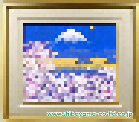 肉質油絵立てP20抽象画田村隆枝額装仕上げ品